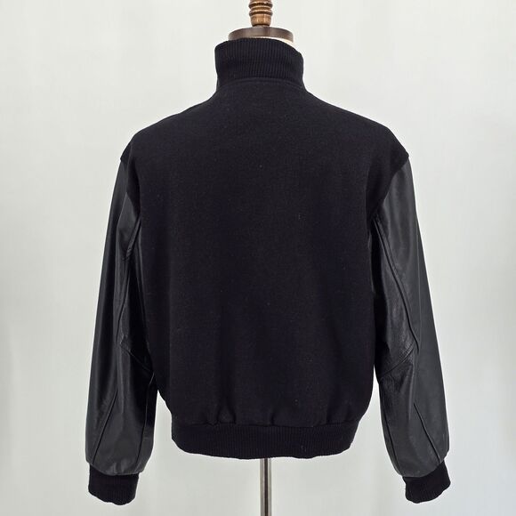 Mac Murray Varsity Jacket Size M Pepsi Logo Y2K Wool Leather Sleeves - Picture 3 of 7